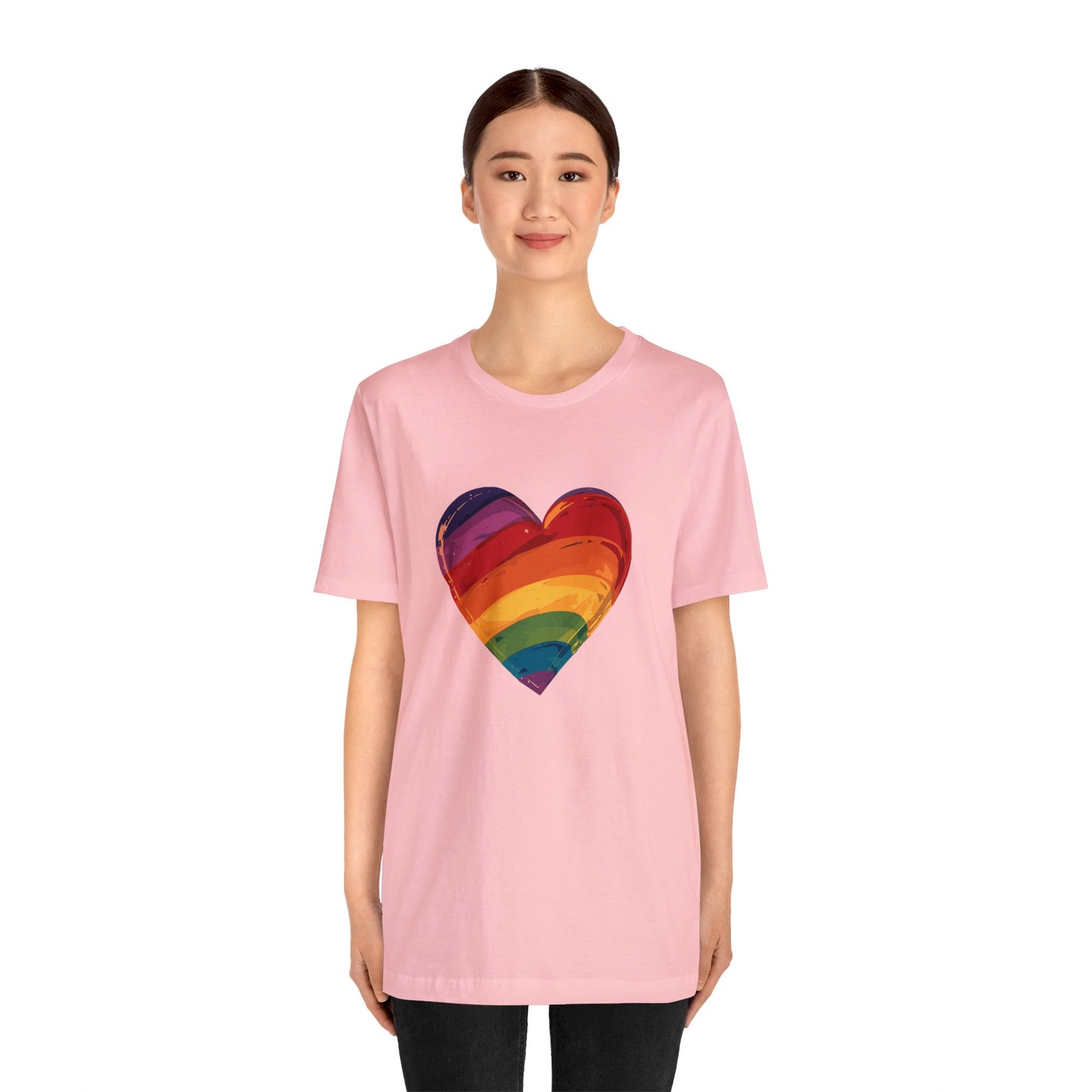 Cartoon Rainbow Heart - Unisex T-shirt