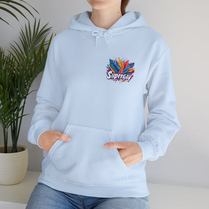 Supergay | heart - side print - Unisex Hoodie - Hoodie - The Lucky Wombat