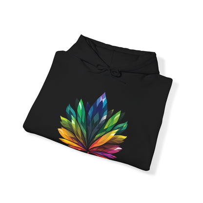 Rainbow - Coloured Leaf - Unisex Hoodie - Hoodie - The Lucky Wombat