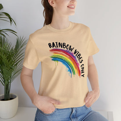 Rainbow Vibes Only - Unisex T-Shirt - T-Shirt - The Lucky Wombat