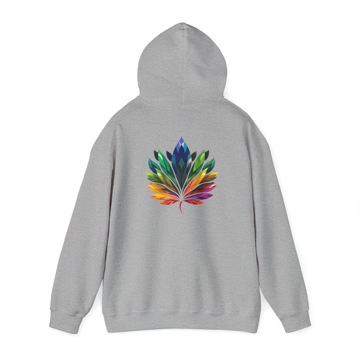 Rainbow - Coloured Leaf - Unisex Hoodie - Hoodie - The Lucky Wombat