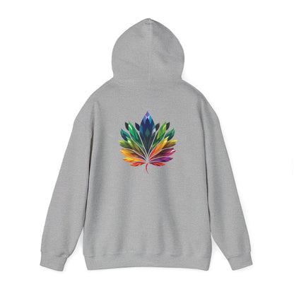 Rainbow - Coloured Leaf - Unisex Hoodie - Hoodie - The Lucky Wombat