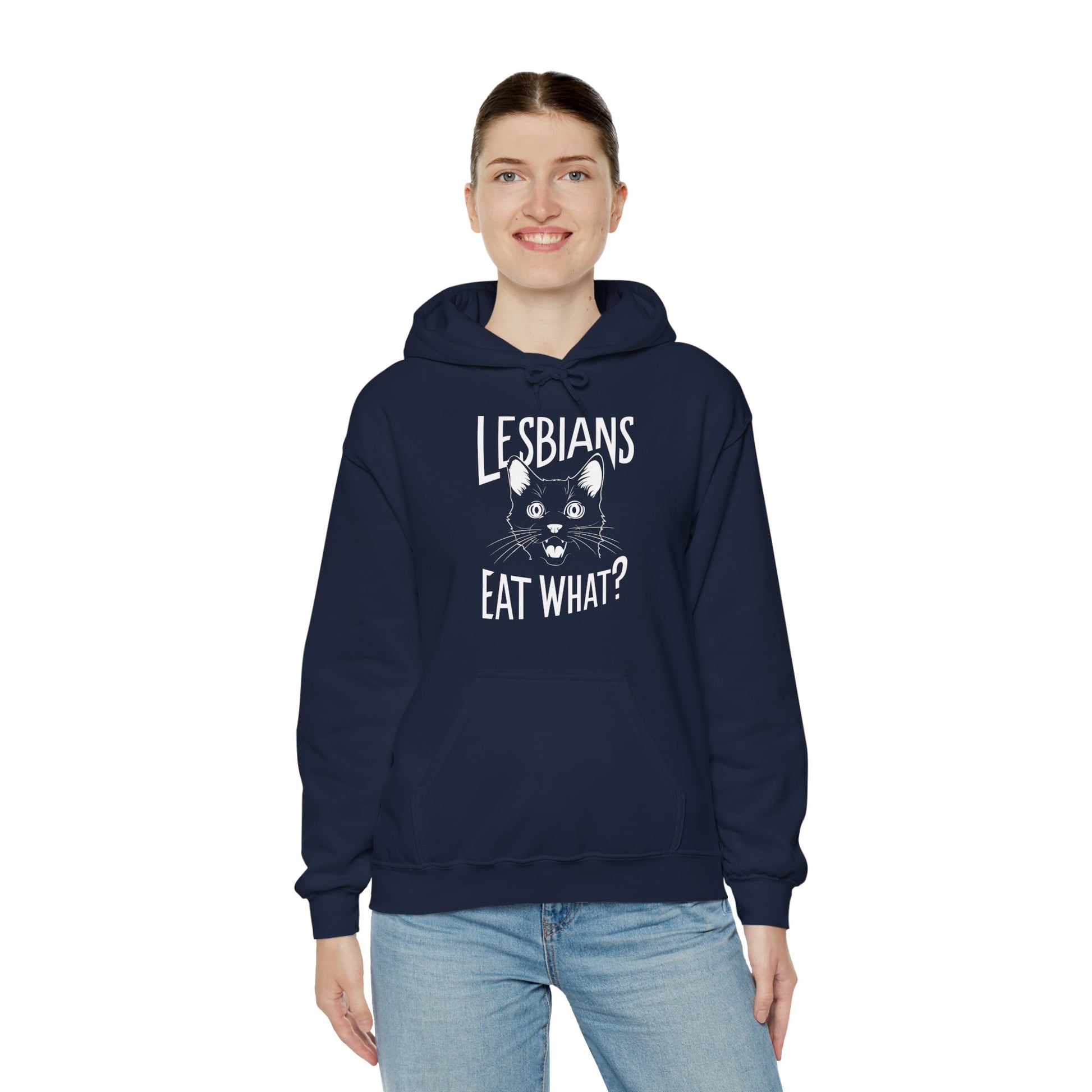 LGBTQ Hoodie - Lesbians Eat What - Hoodie - The Lucky Wombat