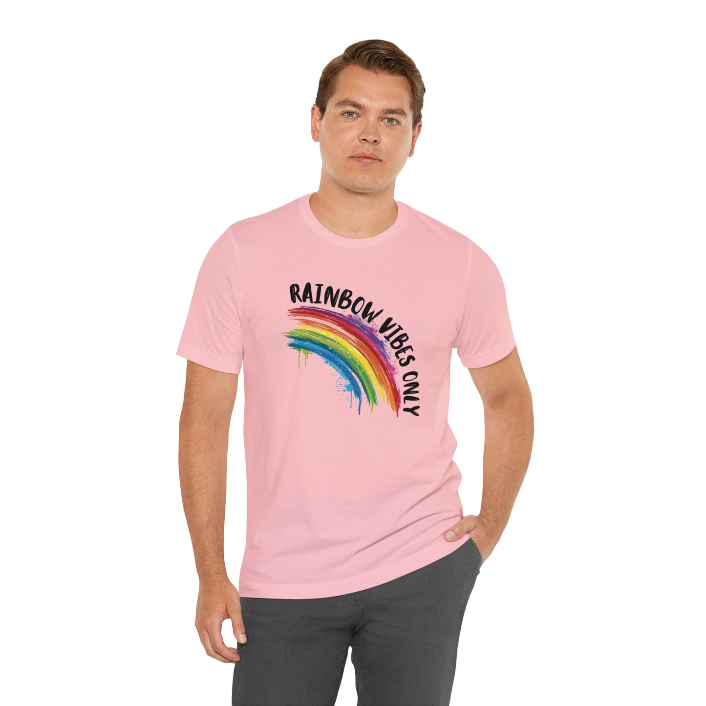 Rainbow Vibes Only - Unisex T-Shirt - T-Shirt - The Lucky Wombat