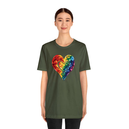 Polygon Heart - Unisex T-shirt - T-Shirt - The Lucky Wombat