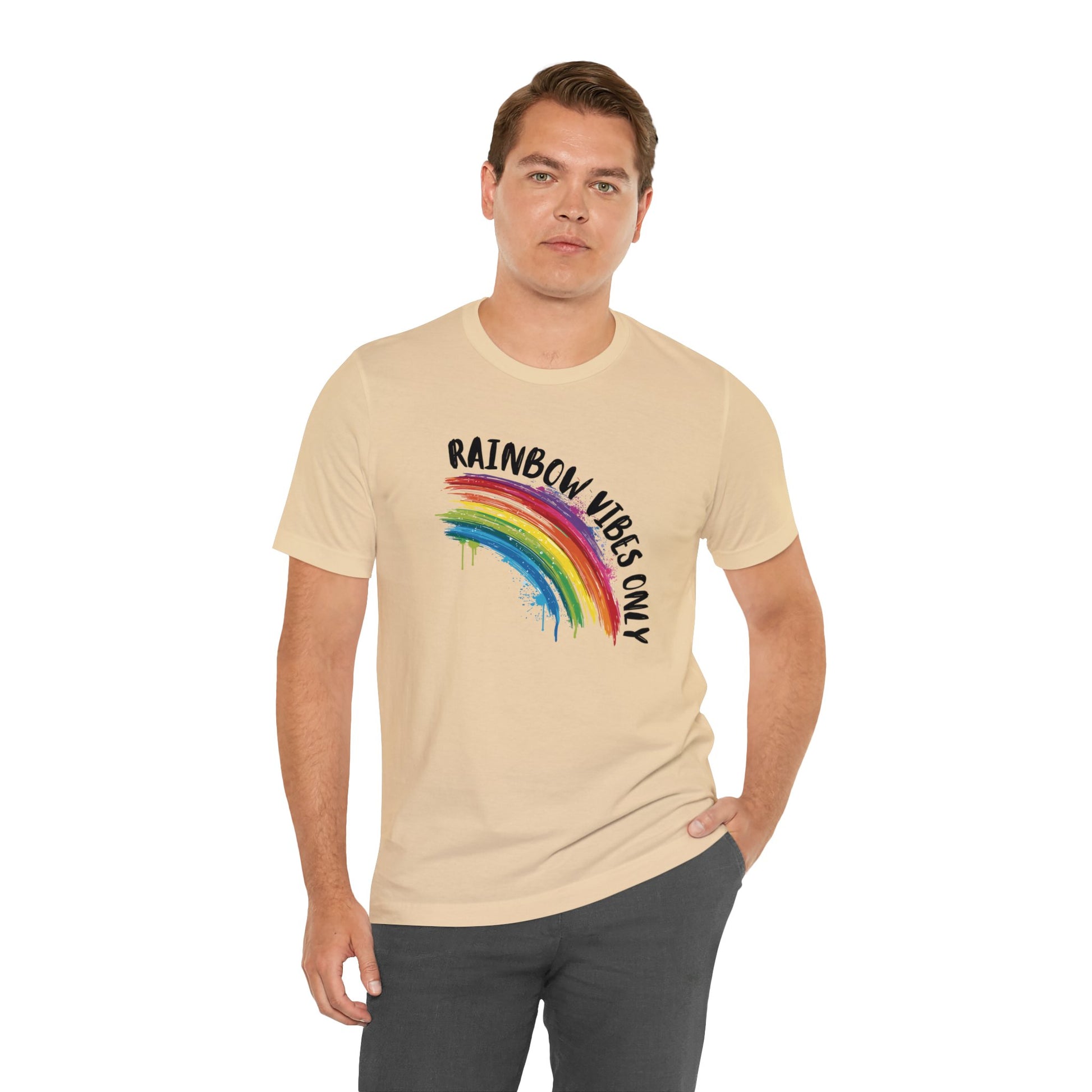 Rainbow Vibes Only - Unisex T-Shirt - T-Shirt - The Lucky Wombat