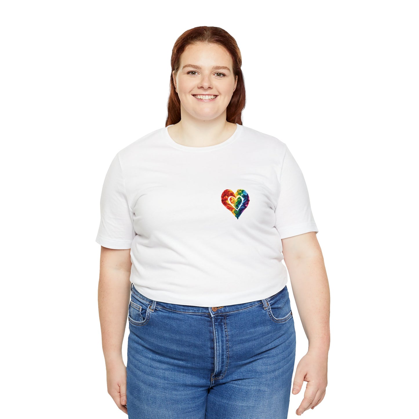 Small Polygon Heart - Unisex T-Shirt - T-Shirt - The Lucky Wombat