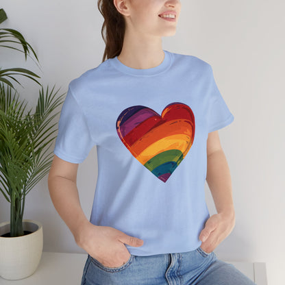 Cartoon Rainbow Heart - Unisex T-shirt