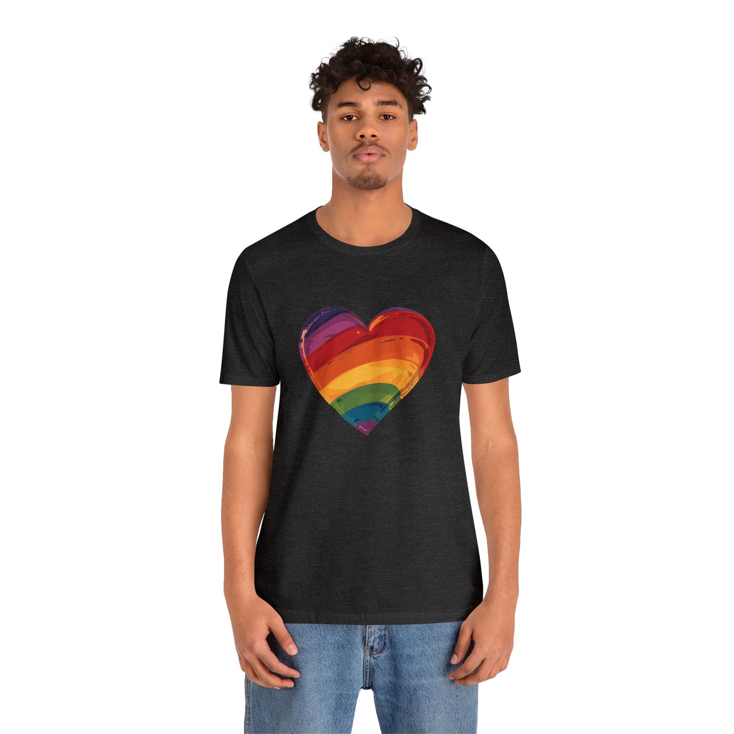 Cartoon Rainbow Heart - Unisex T-shirt