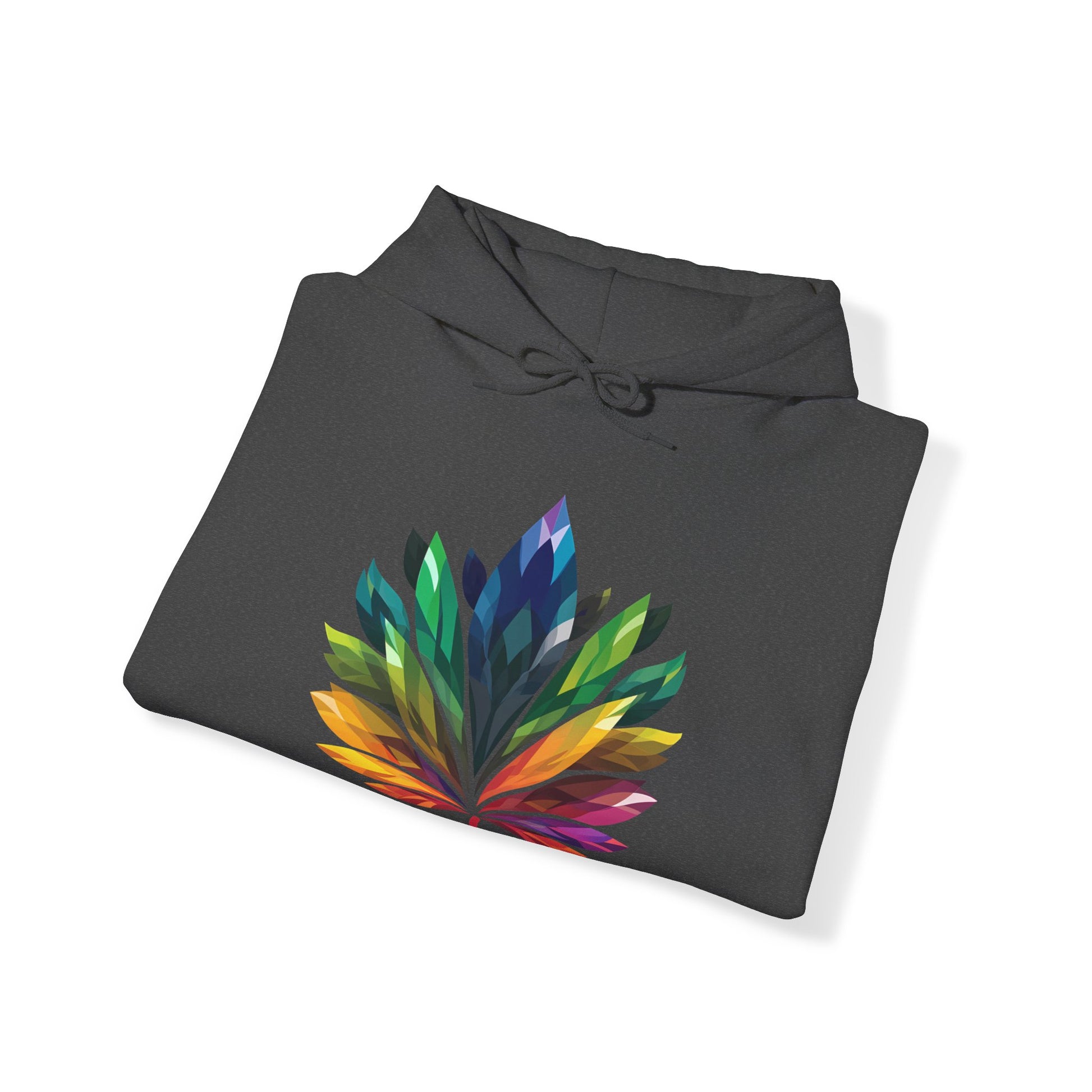 Rainbow - Coloured Leaf - Unisex Hoodie - Hoodie - The Lucky Wombat