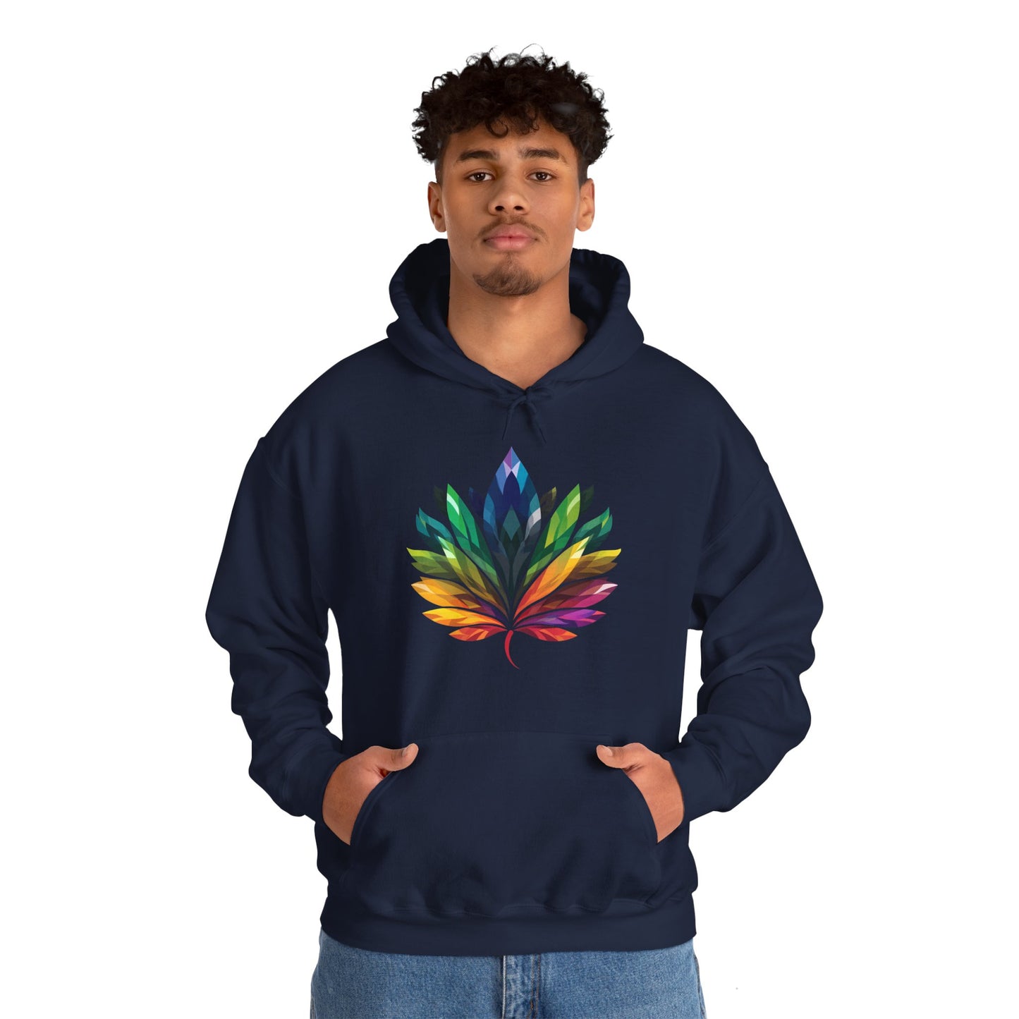 Rainbow - Coloured Leaf - Unisex Hoodie - Hoodie - The Lucky Wombat