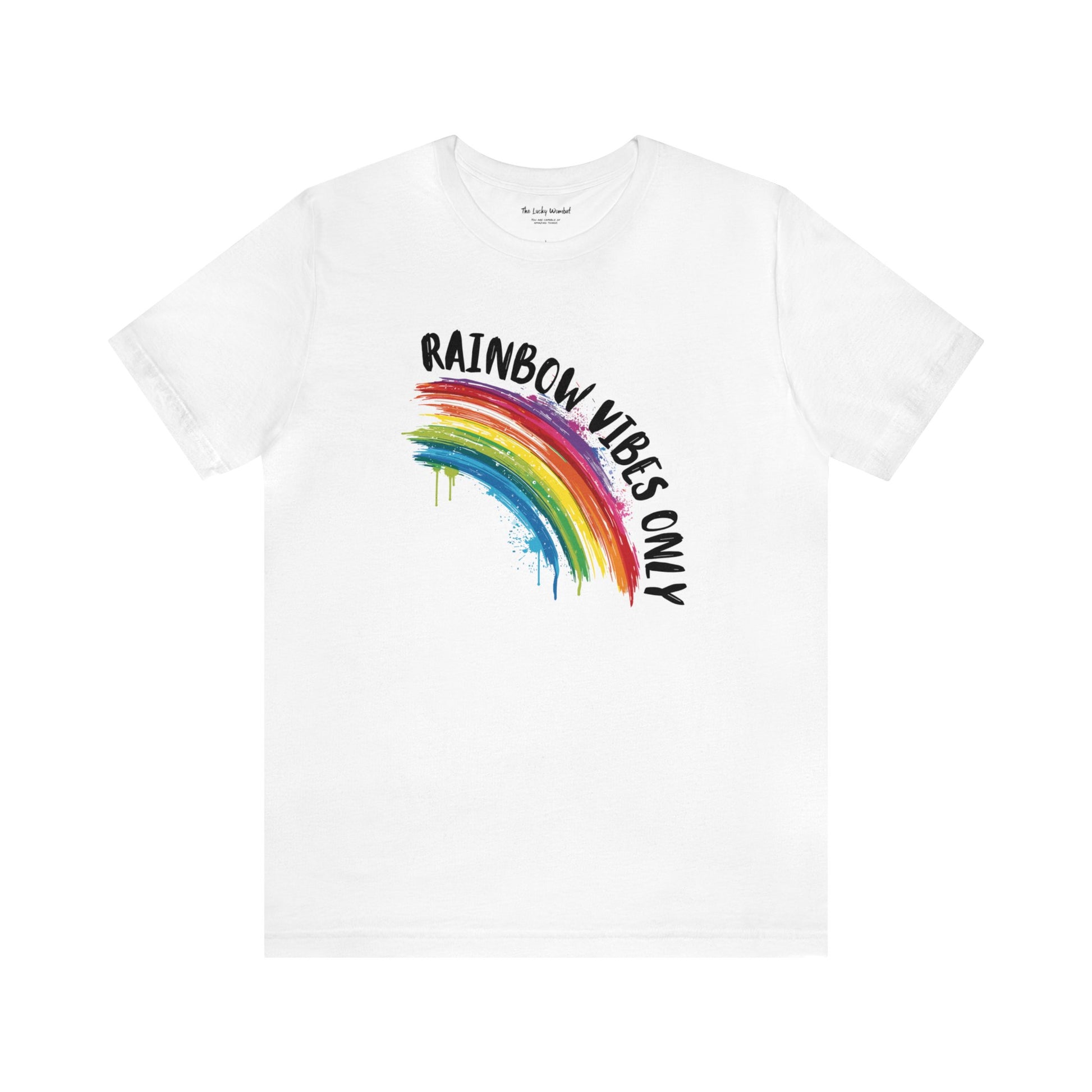 Rainbow Vibes Only - Unisex T-Shirt - T-Shirt - The Lucky Wombat