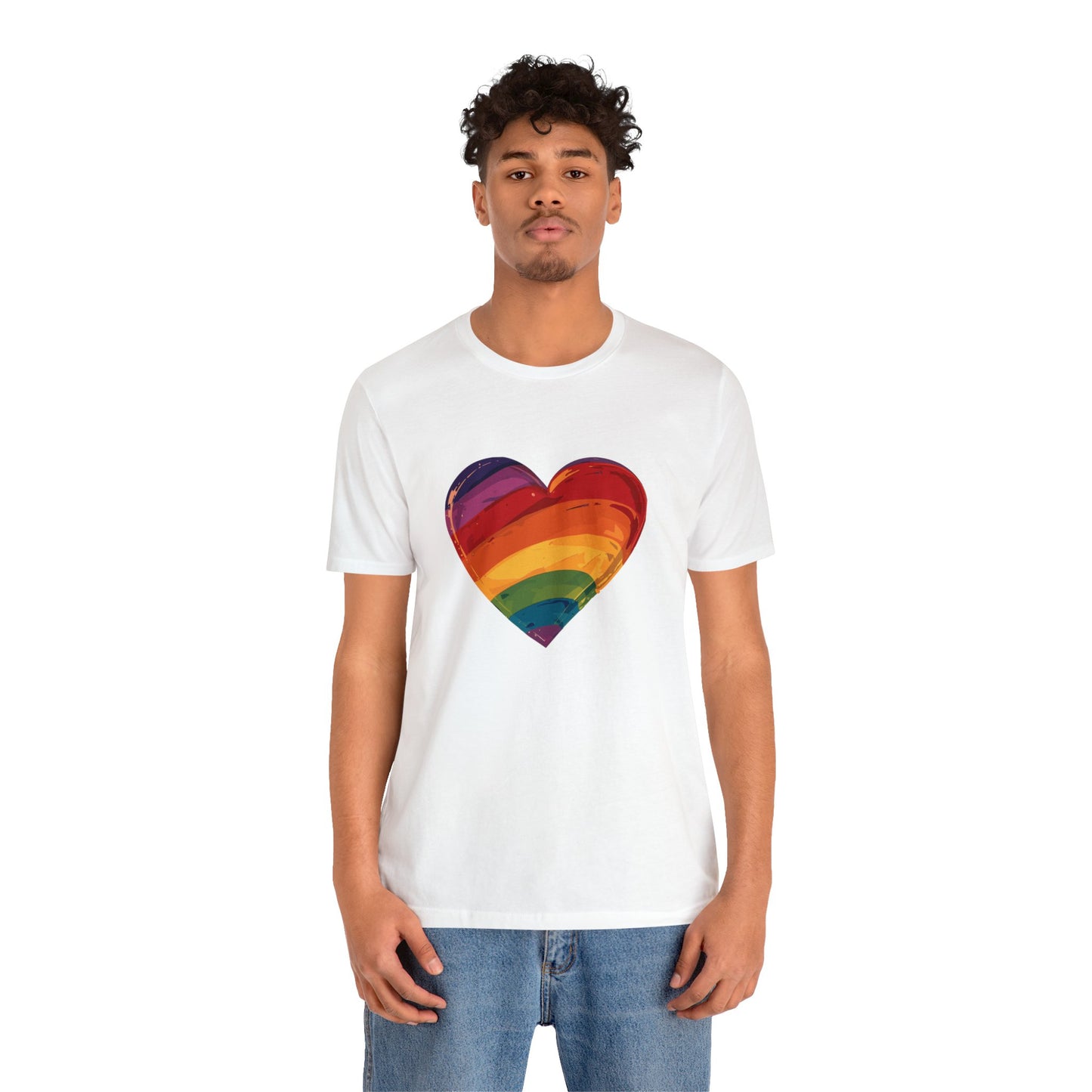 Cartoon Rainbow Heart - Unisex T-shirt