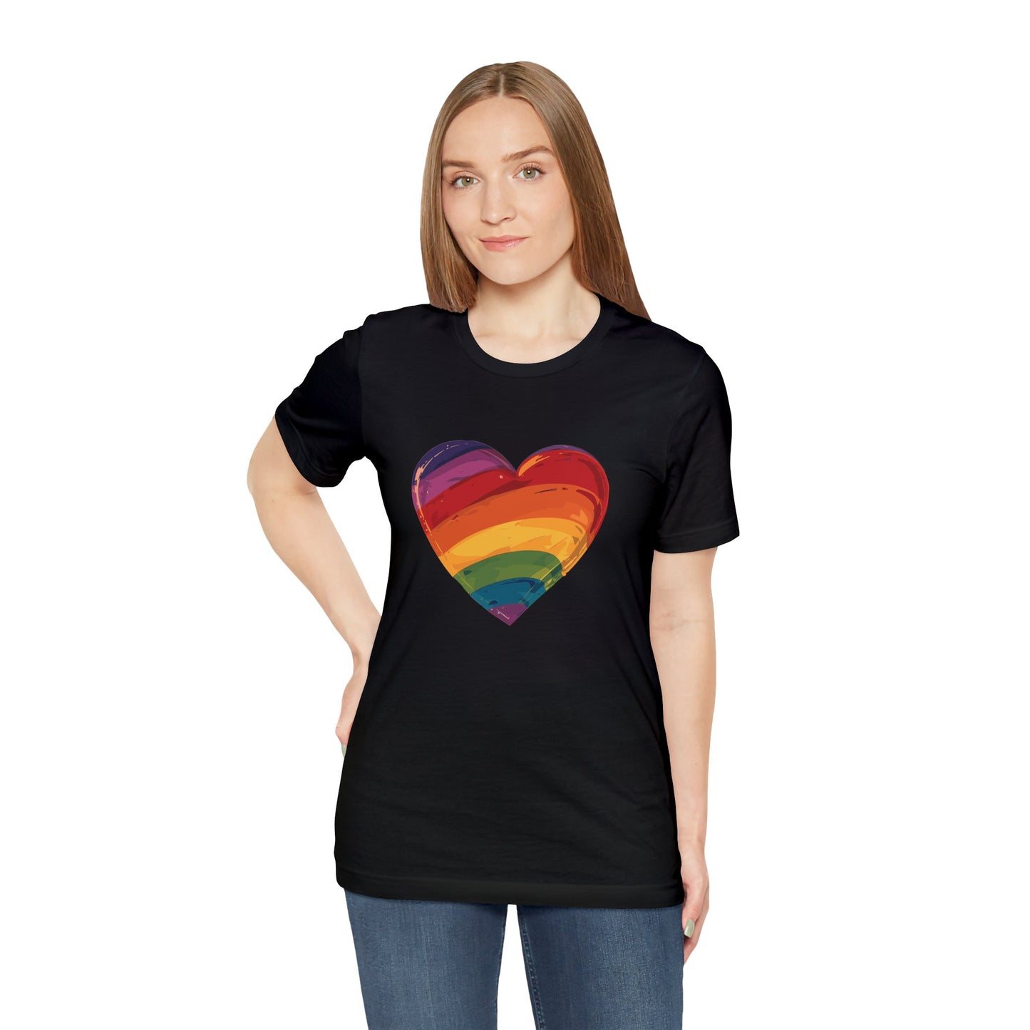 Cartoon Rainbow Heart - Unisex T-shirt