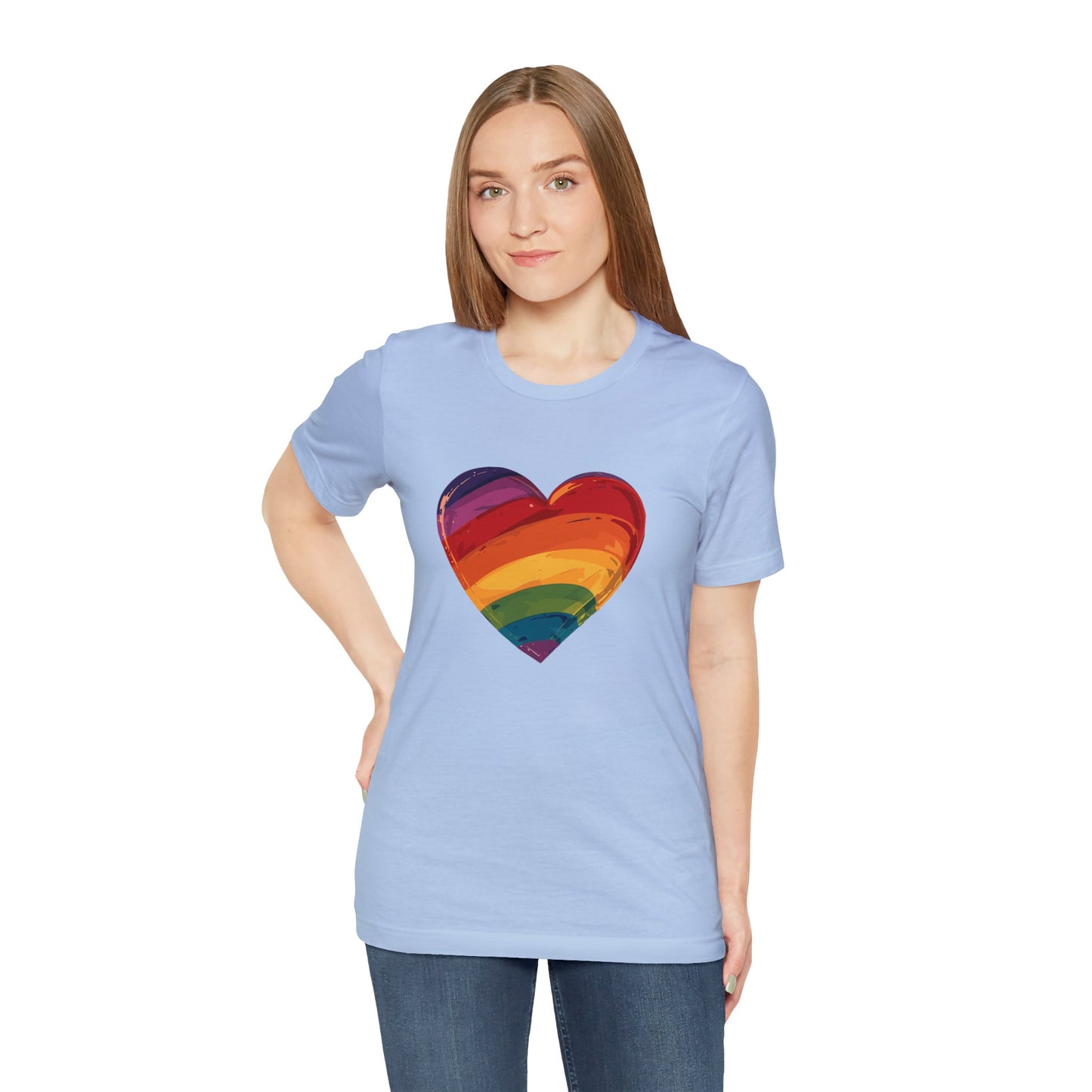 Cartoon Rainbow Heart - Unisex T-shirt