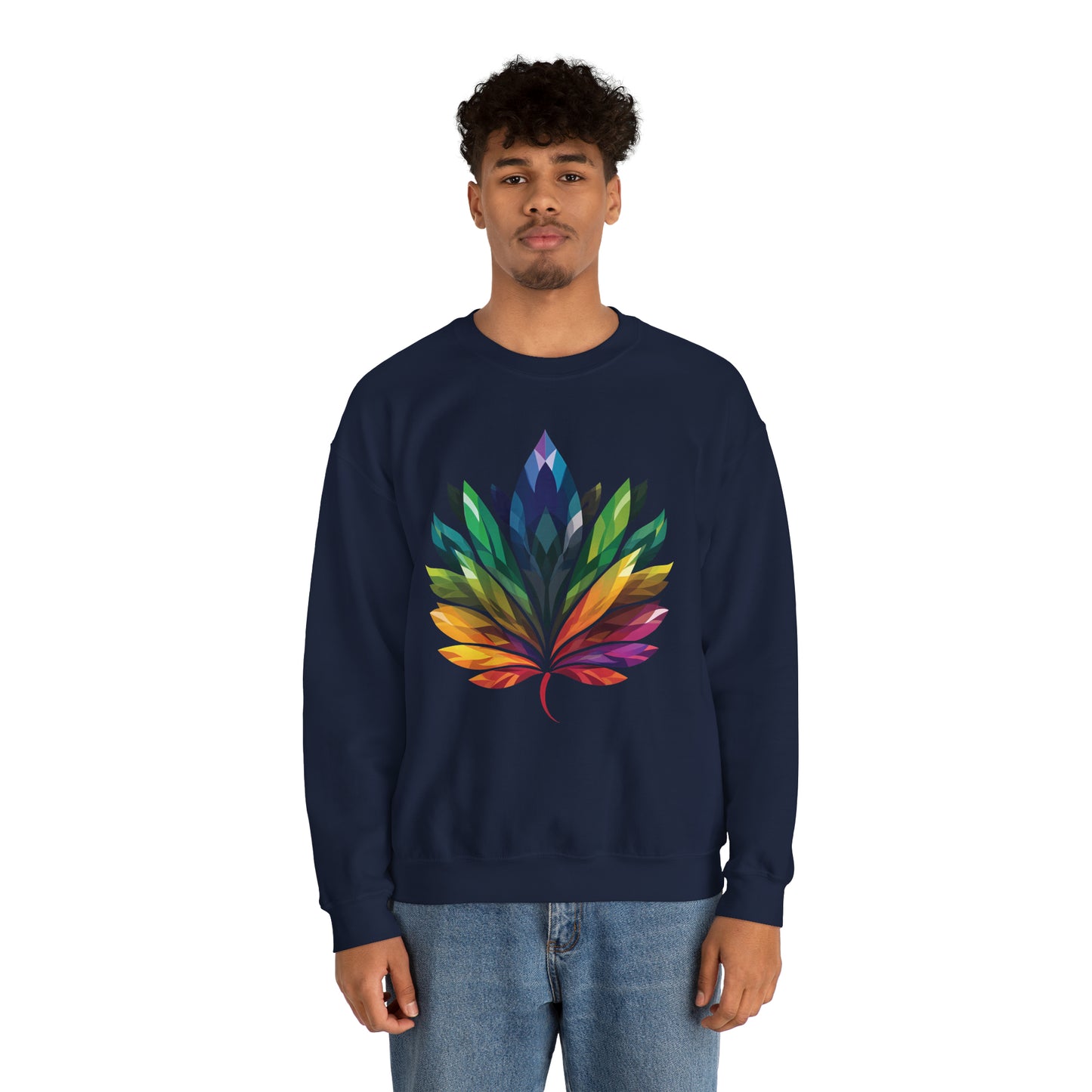 Rainbow - Coloured Leaf Unisex Sweatshirt - Sweatshirt - The Lucky Wombat