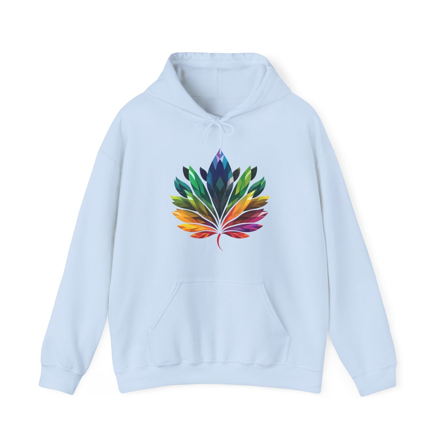 Rainbow - Coloured Leaf - Unisex Hoodie - Hoodie - The Lucky Wombat