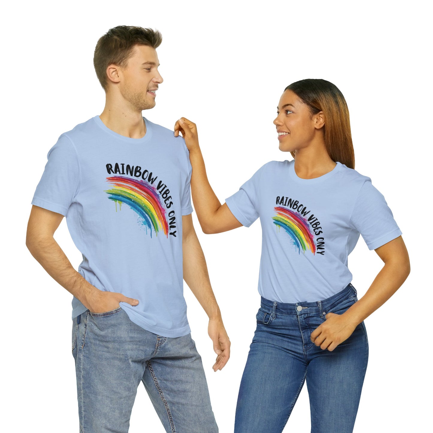 Rainbow Vibes Only - Unisex T-Shirt - T-Shirt - The Lucky Wombat