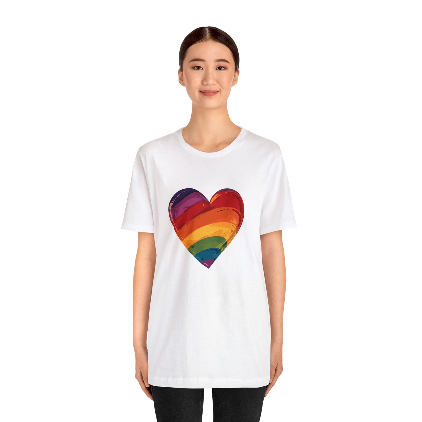 Cartoon Rainbow Heart - Unisex T-shirt