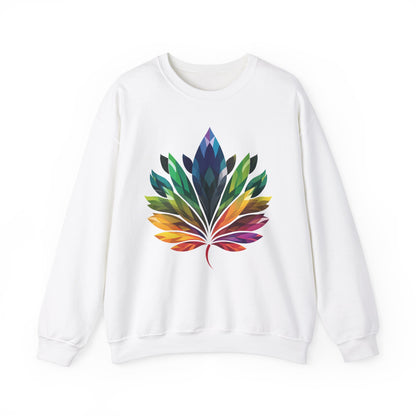 Rainbow - Coloured Leaf Unisex Sweatshirt - Sweatshirt - The Lucky Wombat