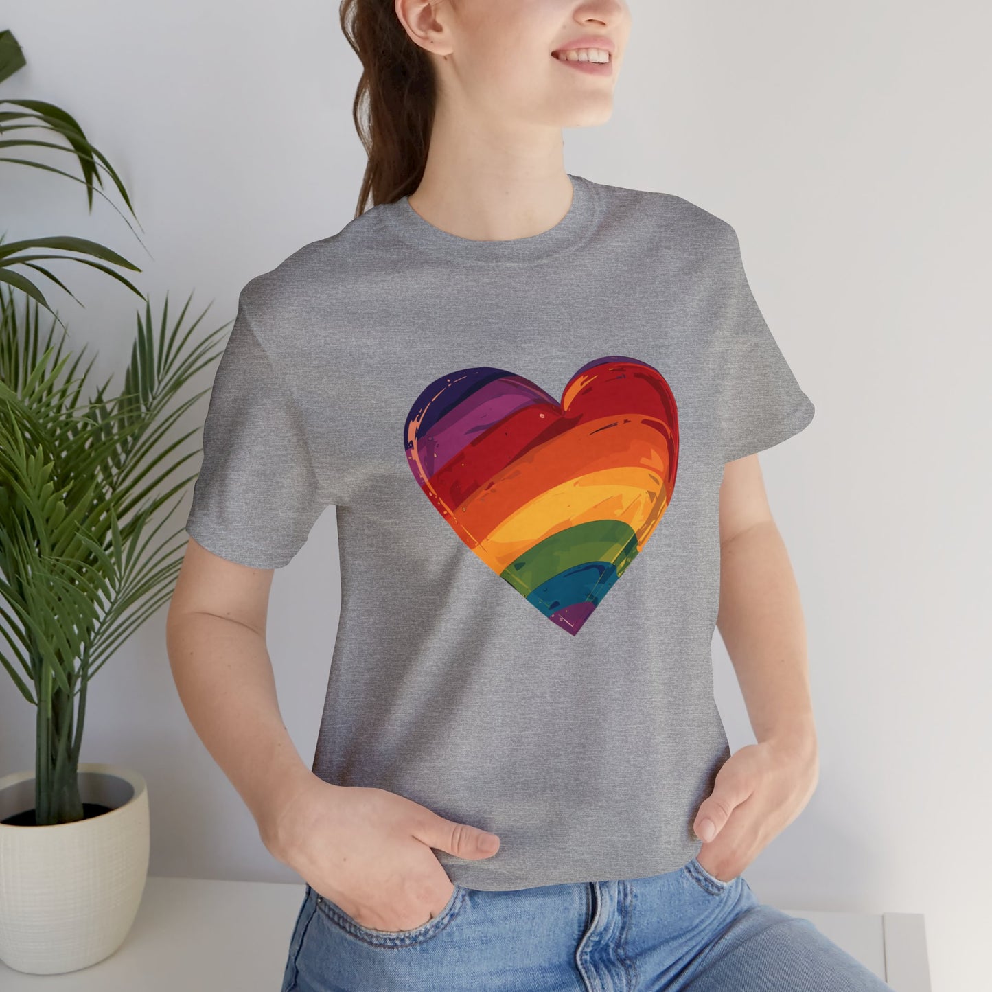 Cartoon Rainbow Heart - Unisex T-shirt