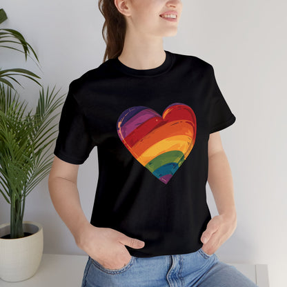 Cartoon Rainbow Heart - Unisex T-shirt