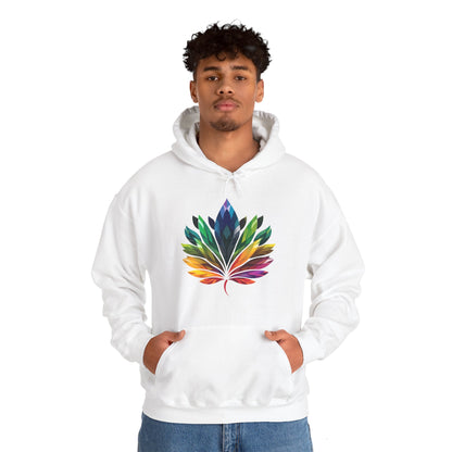 Rainbow - Coloured Leaf - Unisex Hoodie - Hoodie - The Lucky Wombat