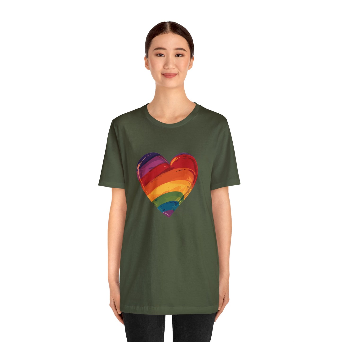 Cartoon Rainbow Heart - Unisex T-shirt