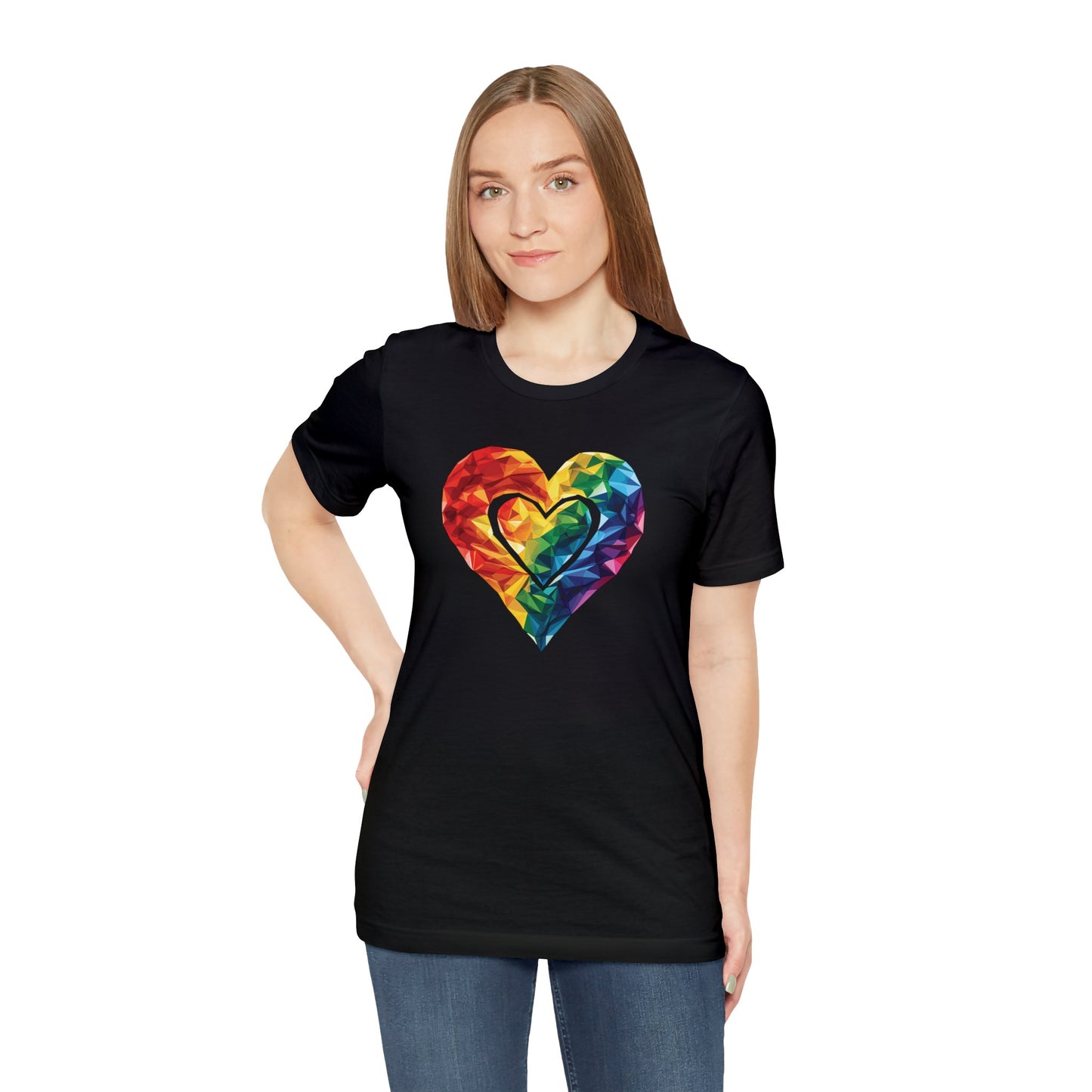 Polygon Heart - Unisex T-shirt - T-Shirt - The Lucky Wombat