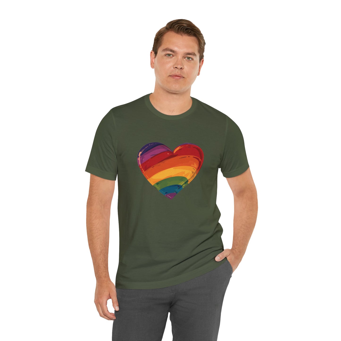 Cartoon Rainbow Heart - Unisex T-shirt