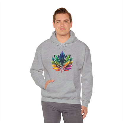 Rainbow - Coloured Leaf - Unisex Hoodie - Hoodie - The Lucky Wombat