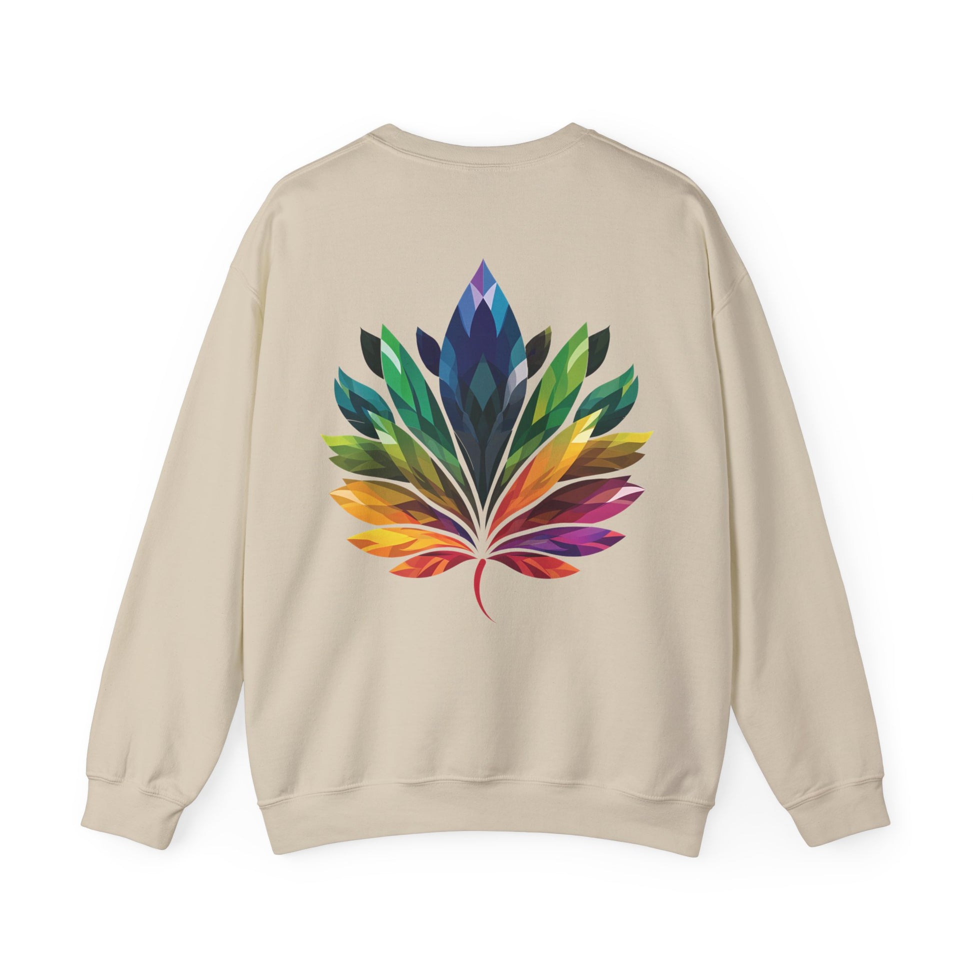 Rainbow - Coloured Leaf Unisex Sweatshirt - Sweatshirt - The Lucky Wombat