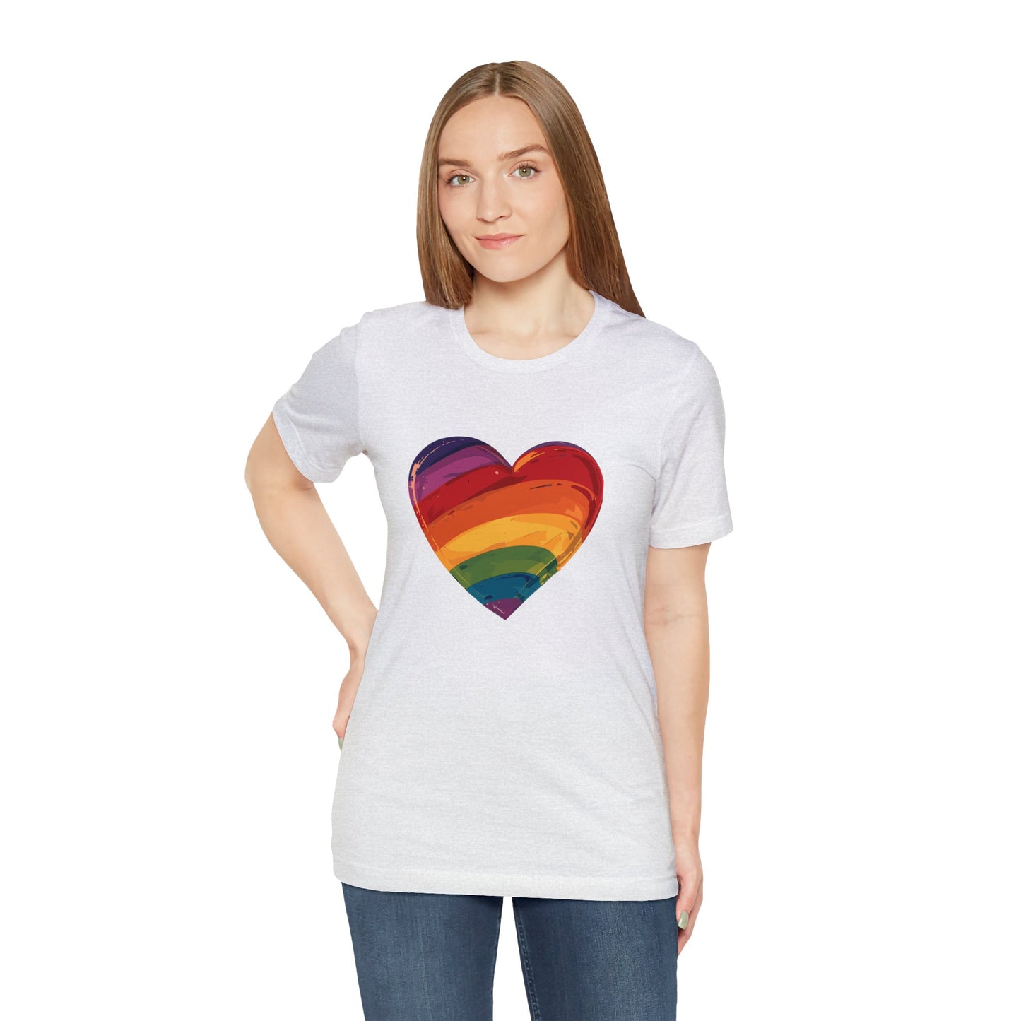 Cartoon Rainbow Heart - Unisex T-shirt