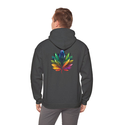 Rainbow - Coloured Leaf - Unisex Hoodie - Hoodie - The Lucky Wombat