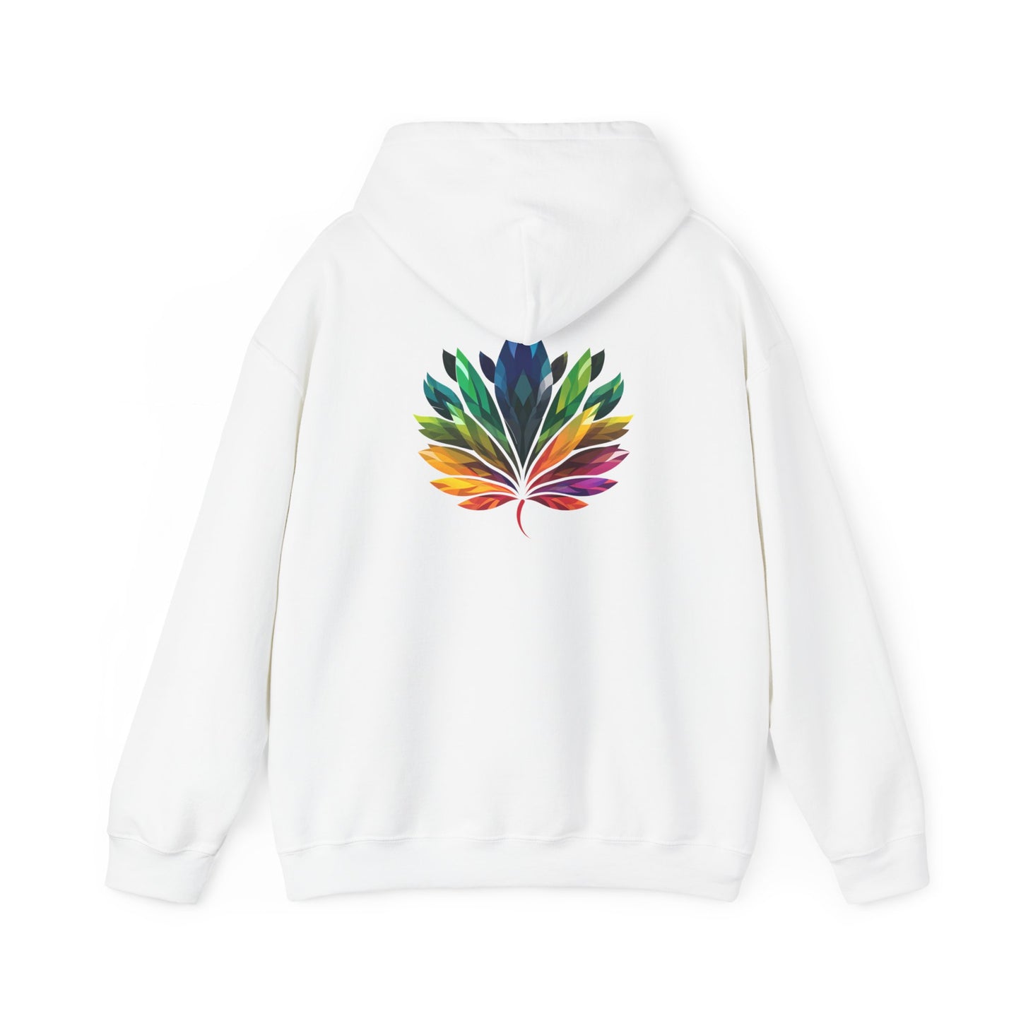 Rainbow - Coloured Leaf - Unisex Hoodie - Hoodie - The Lucky Wombat