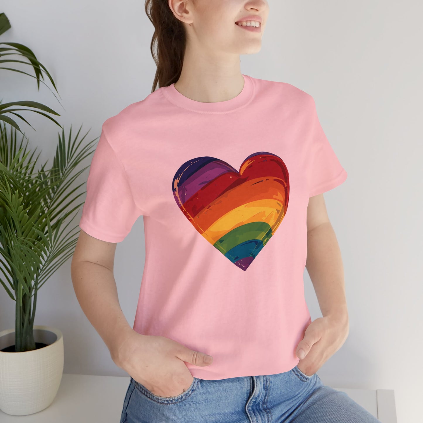 Cartoon Rainbow Heart - Unisex T-shirt