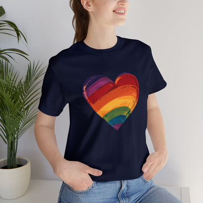 Cartoon Rainbow Heart - Unisex T-shirt