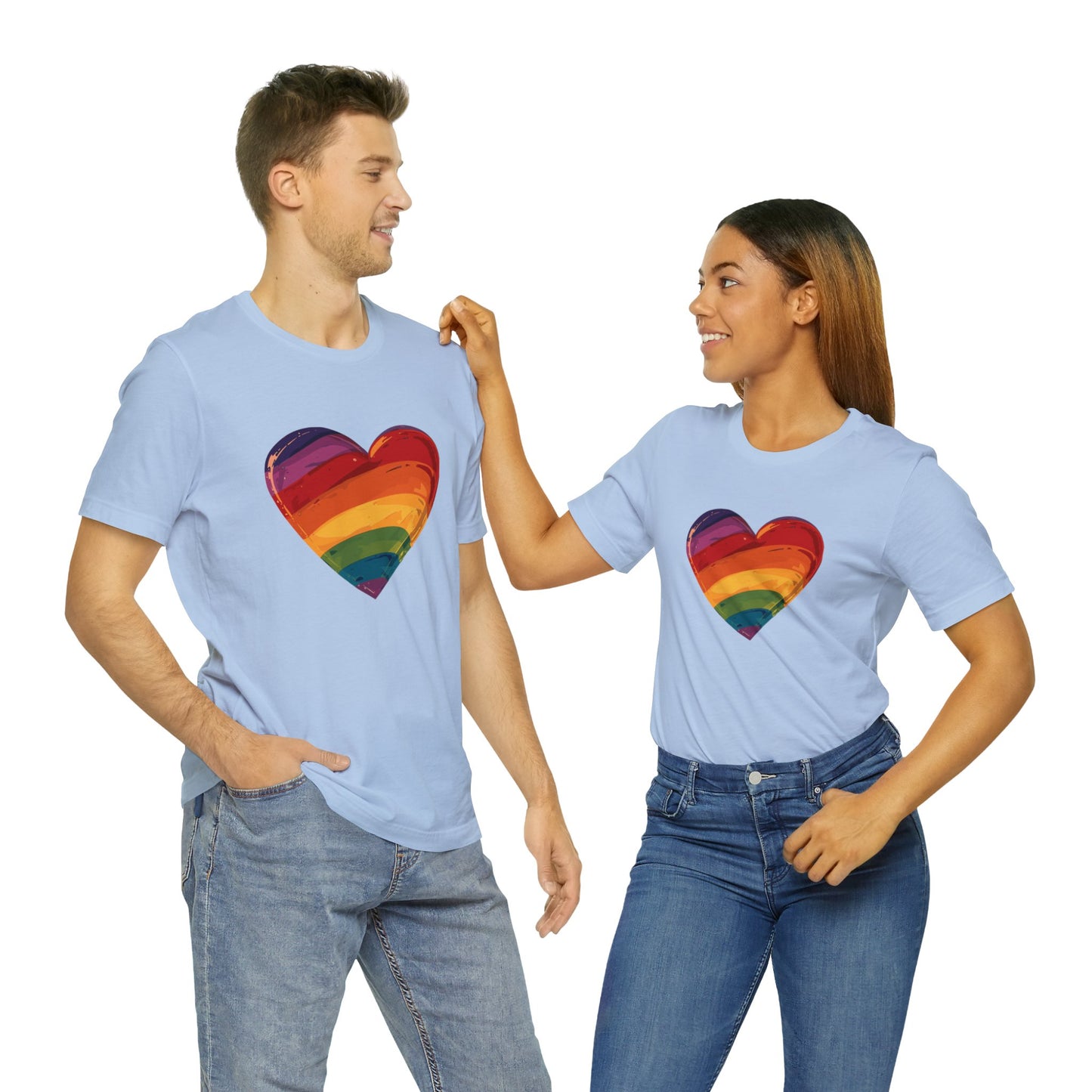 Cartoon Rainbow Heart - Unisex T-shirt