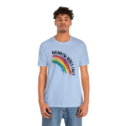 Rainbow Vibes Only - Unisex T-Shirt - T-Shirt - The Lucky Wombat