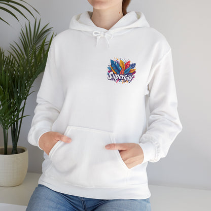 Supergay | heart - side print - Unisex Hoodie - Hoodie - The Lucky Wombat