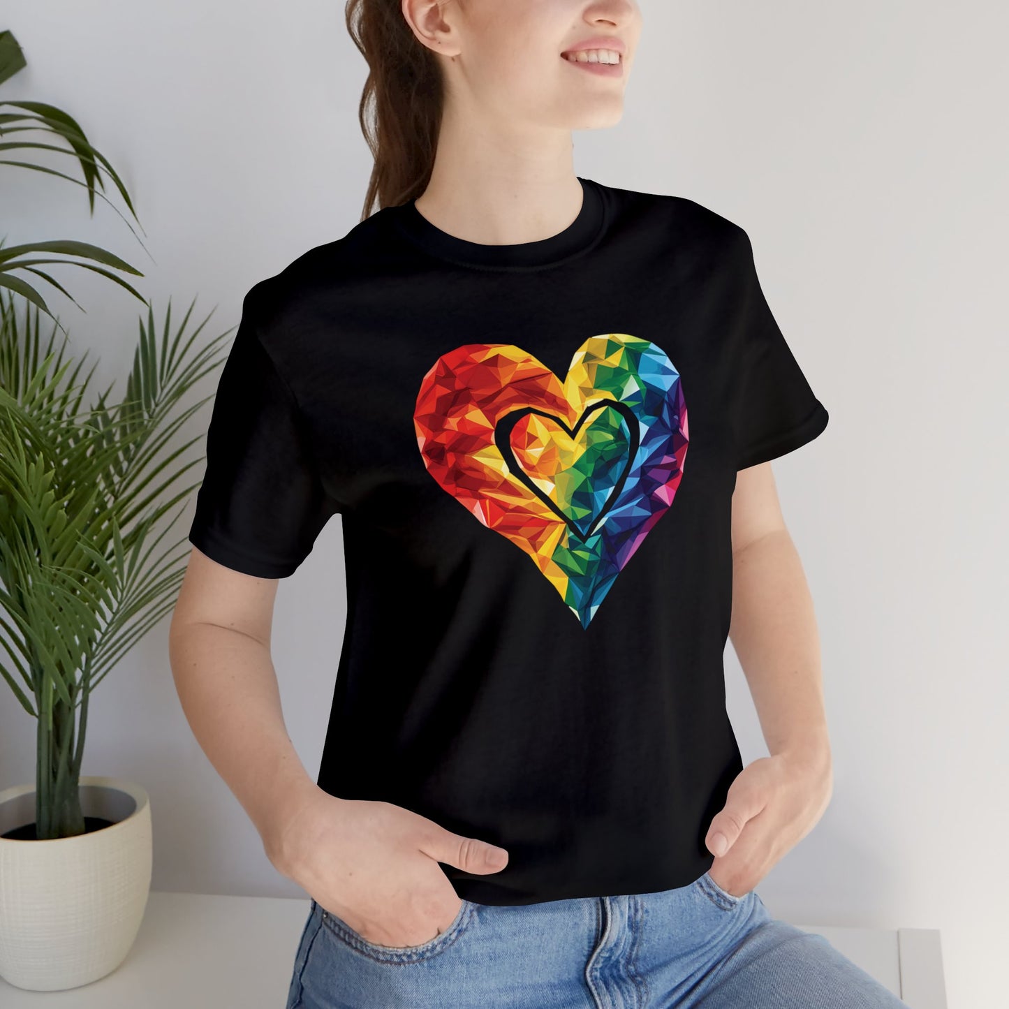 Polygon Heart - Unisex T-shirt - T-Shirt - The Lucky Wombat