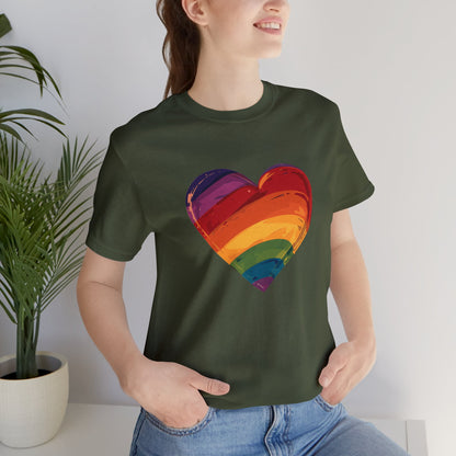 Cartoon Rainbow Heart - Unisex T-shirt