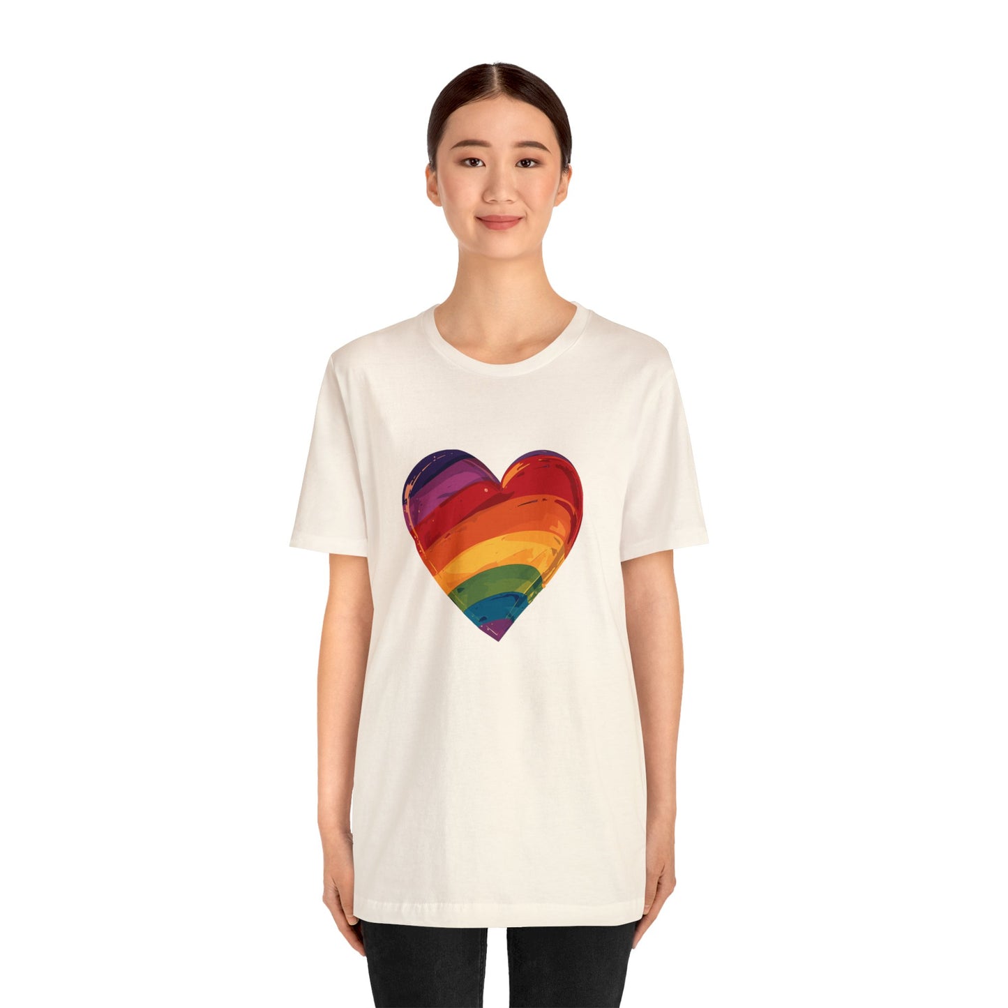 Cartoon Rainbow Heart - Unisex T-shirt