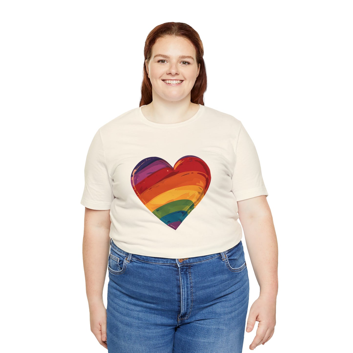 Cartoon Rainbow Heart - Unisex T-shirt