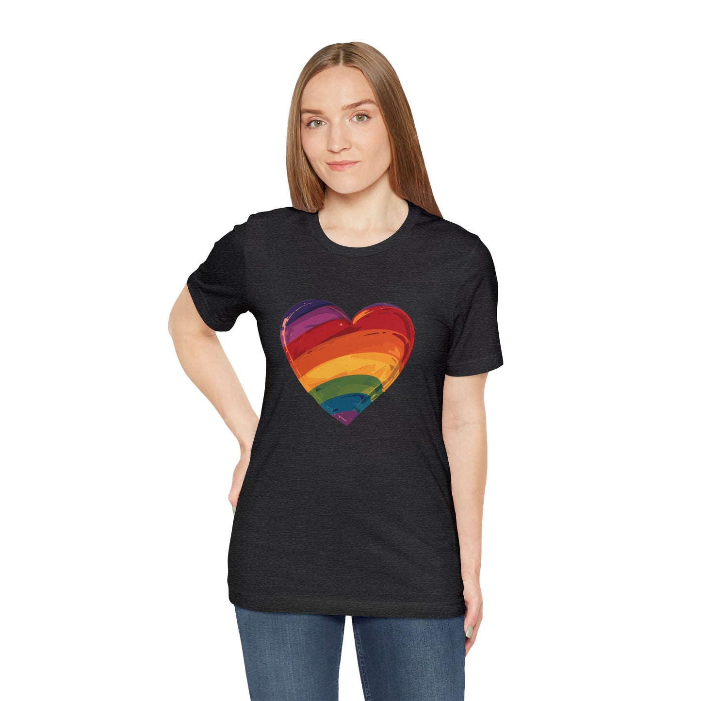 Cartoon Rainbow Heart - Unisex T-shirt