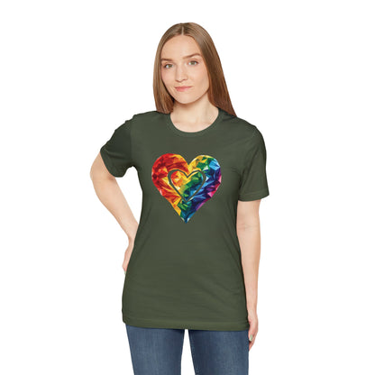 Polygon Heart - Unisex T-shirt - T-Shirt - The Lucky Wombat