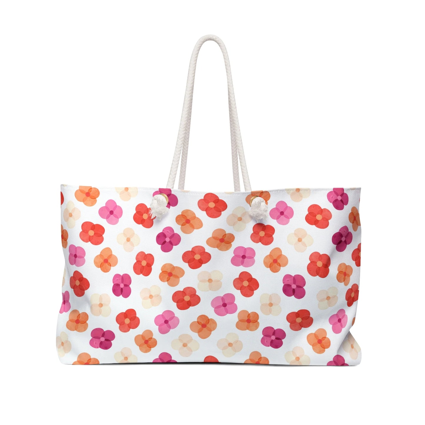 Weekender Bag - Vibrant Pride Blooms Bag - Lesbian Flag Colors