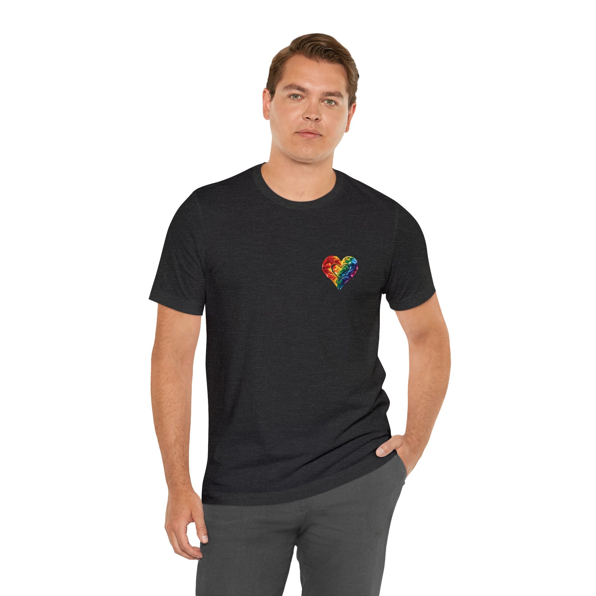 Small Polygon Heart - Unisex T-Shirt - T-Shirt - The Lucky Wombat