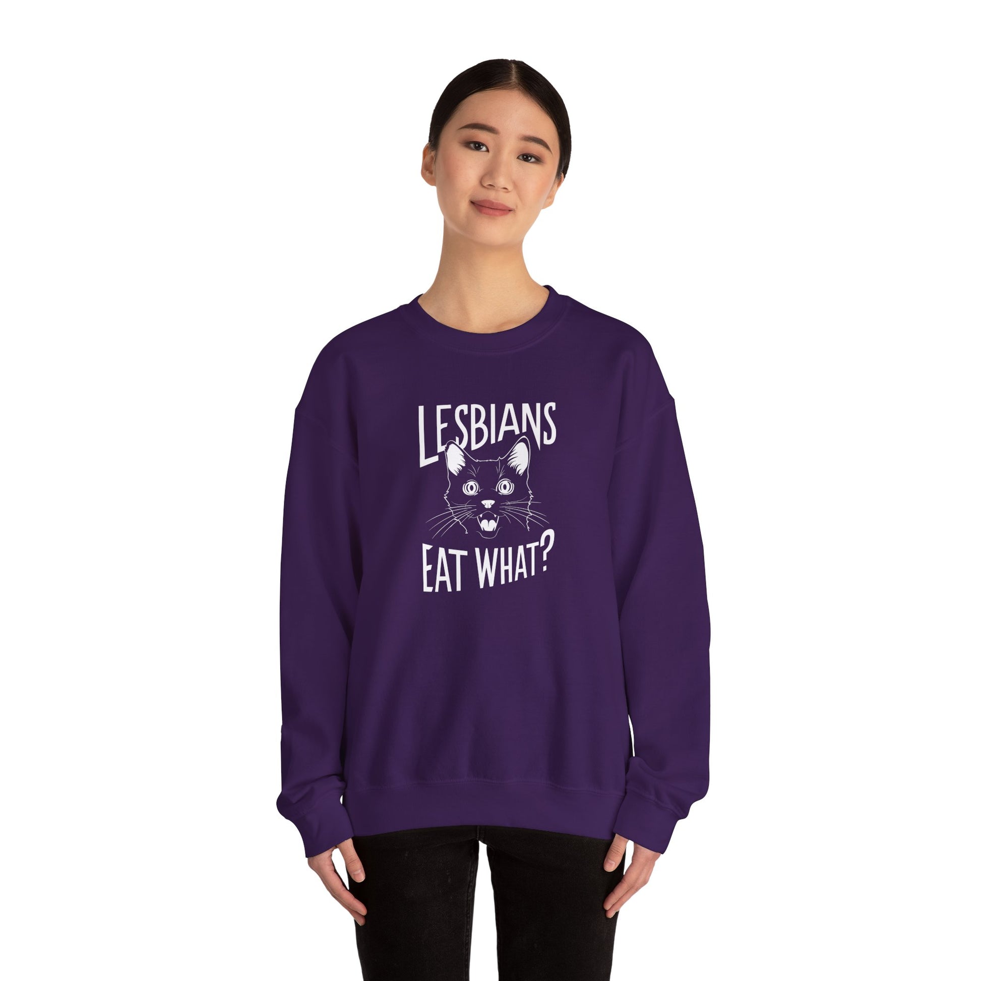 Lesbians Eat What LGBTQ Sweatshirt - Sweatshirt - The Lucky Wombat