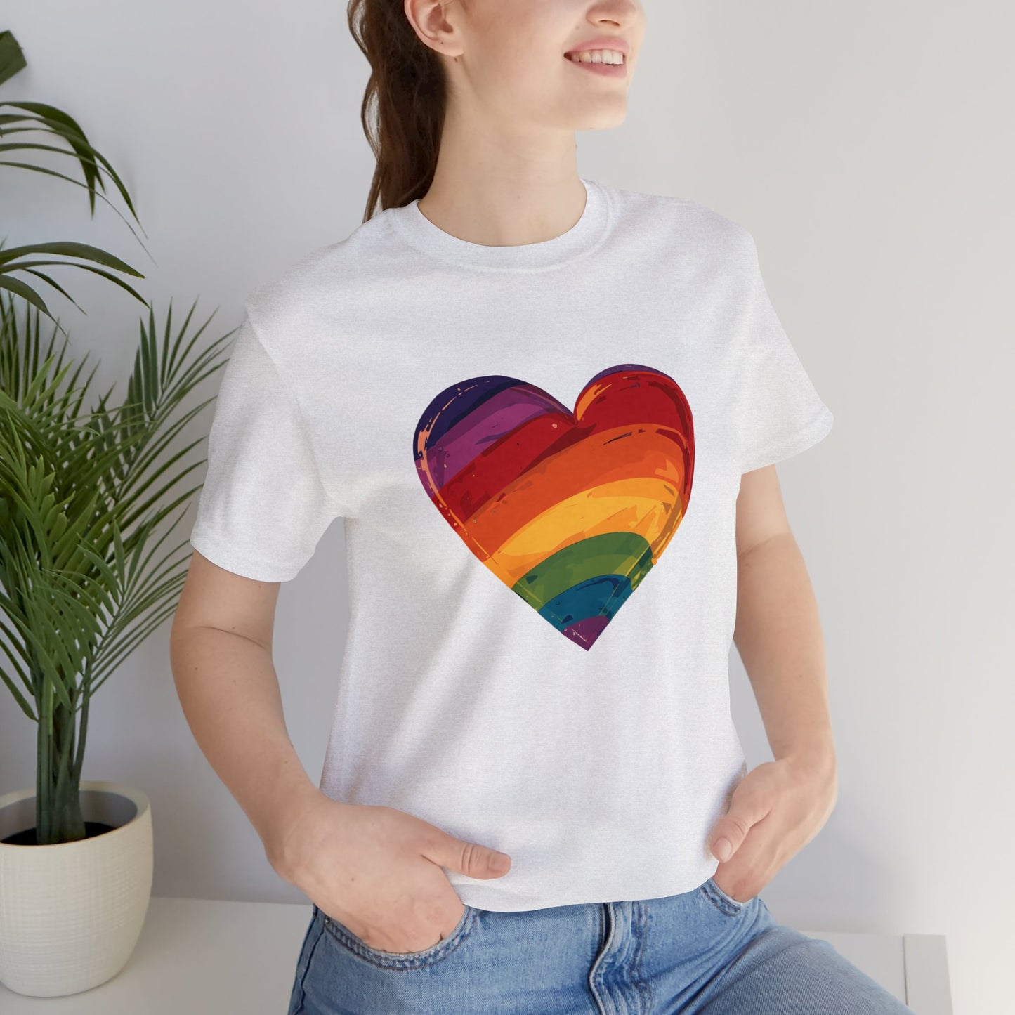 Cartoon Rainbow Heart - Unisex T-shirt